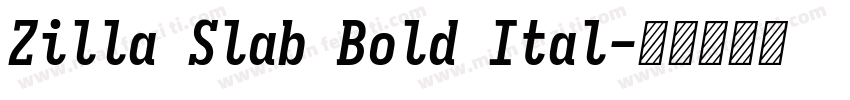 Zilla Slab Bold Ital字体转换